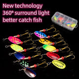 10 Piece Fishing Lure Metal Spoon Spinner