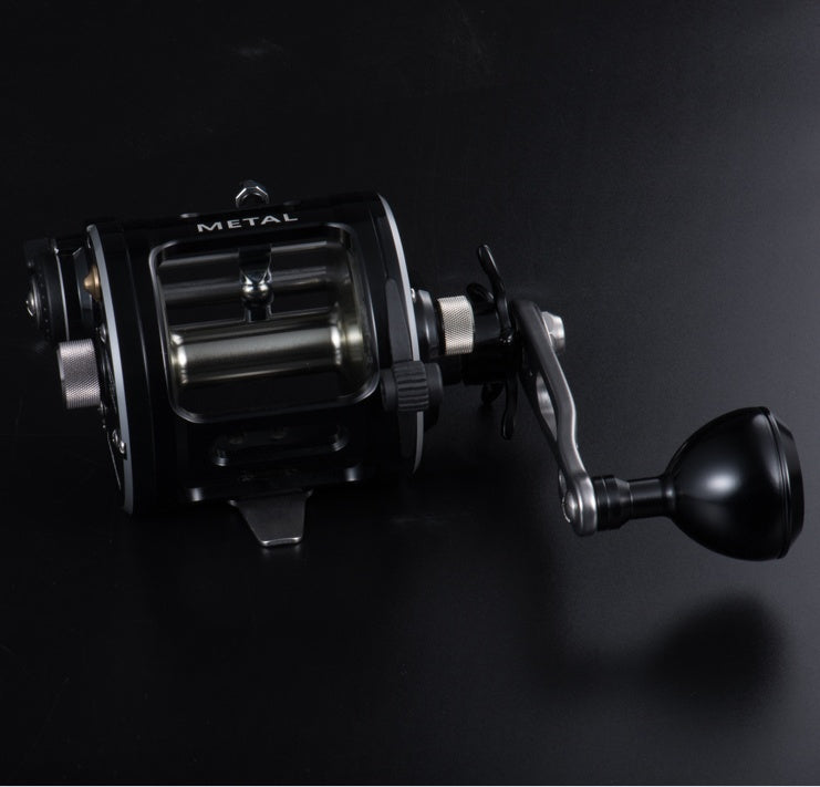 All-metal Slow-down Brake Boat Iron Plate Fishing Reel